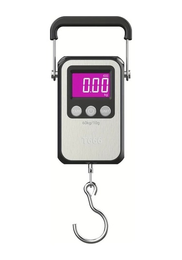 Xuweiwei 60kg 10g Hassas El Tipi Dijital Terazi Arka Aydınlatmalı Lcd Ekran Taşınabilir Asma Terazisi Kamp Mutfak Balıkçılık Aaa Pil -