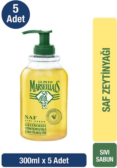 Le Petit Marseillais Saf Sıvı Sabun Zeytinyağı 5 x 300 ML