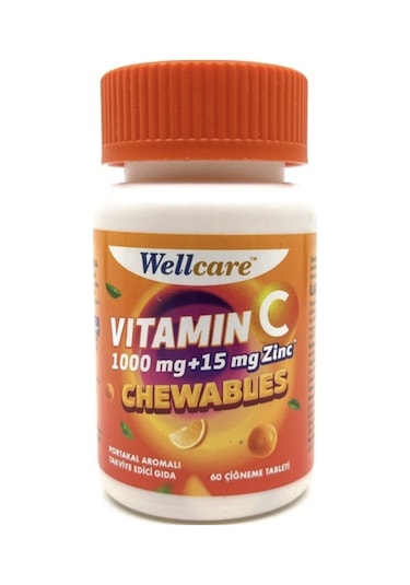 Wellcare Vitamin C 1000mg + Çinko 15 Mg 60 Tablet