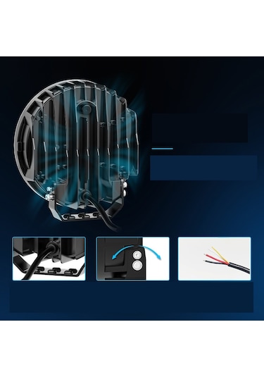 Kamyon Tır 9 İnç Sis Farı Tepe Ve Tampon Lambası 100 W Projektör Lamba Gündüz Led Drl Sarı Ve Beyaz