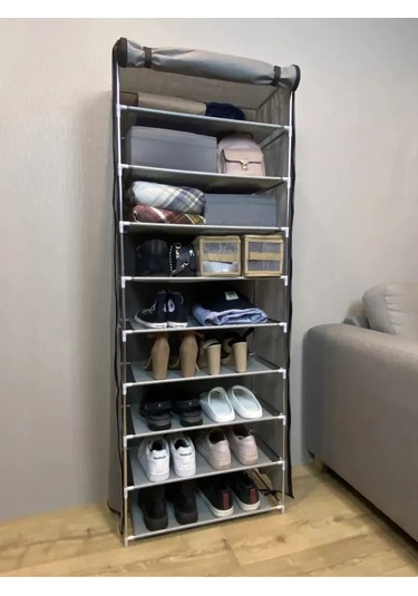 4seasonsmarket Kapalı Dar Giriş Ayakkabı Dolabı 186992039 Gri