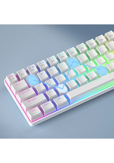 Magegee Mk-box Pudding 68 Tuş Rgb Red Switch Kablolu Beyaz Gaming Klavye