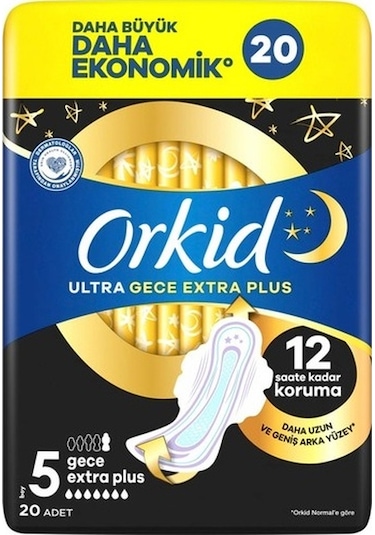 Orkid Ultra Gece Extra Plus Hijyenk Ped 20'li