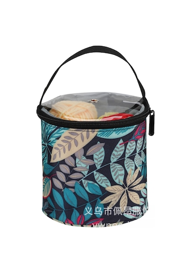 Yaozixa Mavi Geometrik Desenli Yün Çanta, Ev İçi Örgü Gereçleri Depolama, Taşınabilir Ve Dayanıklı Evcil Depolama Çantası Diğer