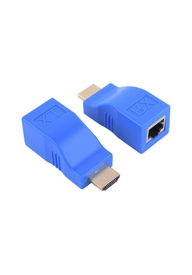 4971 Hdmi Rj45 Cat5 6 Extender Uzatıcı Uzatma Aparatı Adaptör