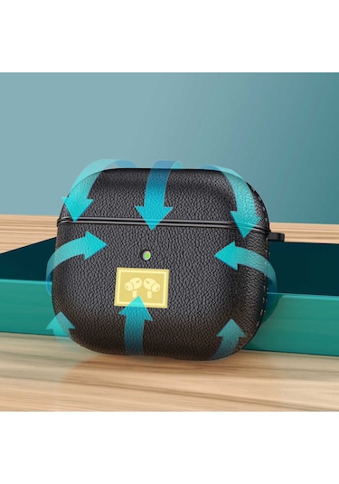 Wlons Airpods 3. Nesil Uyumlu Kılıf Deri Görünümlü Wlons Askılı Koruma Kılıf Airpods 3 Kılıf Deri Bluetooth Kulaklık Aks. 36769017