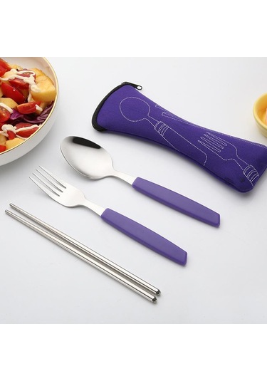 Sofra Çantası Yıkanabilir Fermuarlı Seyahat Çatal Bıçak Takımı Çantası Taşınabilir Çanta Akşam Yemeği Ev Aracı Seyahat Kamp Kaşığı 1