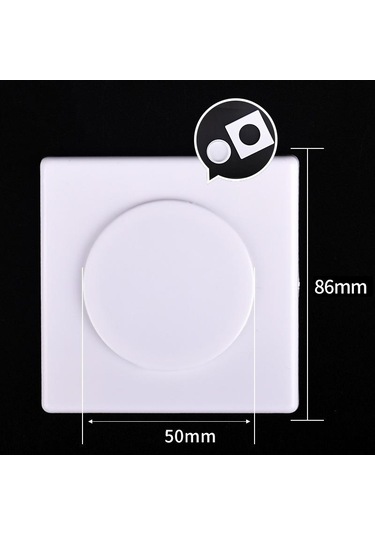 Sones Kare Klima Deliği Dekorasyon Kapağı Duvar Deliği Tıkacı, Stil: 9cm Beyaz