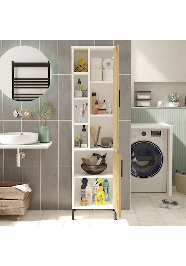 Robin Home Bianca Çok Amaçlı Dolap Banyo Dolabı Keçe-Beyaz (531063153) Beyaz