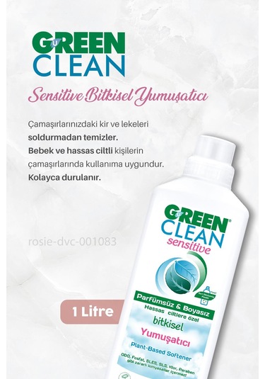 Green Clean Sensitive Yumuşatıcı 1000 Ml 7 Al 6 Öde Ve Rosie Hediye