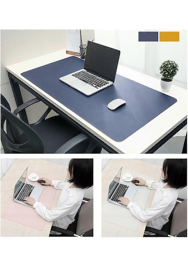 Bilgisayar Mouse Pad'i Büyük Kaymaz Kalın Pvc Su Geçirmez Taşınabilir Katlanabilir Düz Renkli Dizüstü Bilgisayar Oyun Mouse Pad'i Bilgisayar Aksesuarları Gri