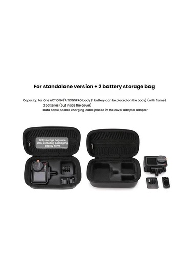 Bkano Djı Osmo Action 3/4/5 Pro Saklama Çantası Spor Kamera Çantası Siyah
