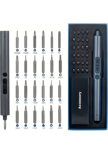 Tcherchi UD19744 28 In 1 Arada Elektrikli USB Hızlı Şarj Tornavida Seti