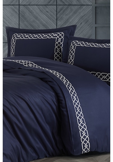 Nazik Home Vienza Lacivert Nevresim Takımı Çk Lacivert