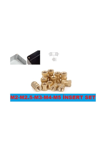 Insert Çakma Somun M2-M2.5-M3-M4-M5 50 Adet Set