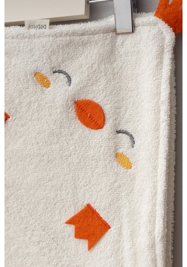 Sevimli Civciv Pamuklu Bornoz Seti 4 Parça Krem