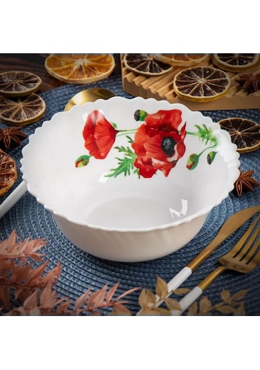 Daniks Cam Seramik Yemekte Bozukluk, Yuvarlak, 18 Cm, 0.8 Lt 207410838 Beyaz