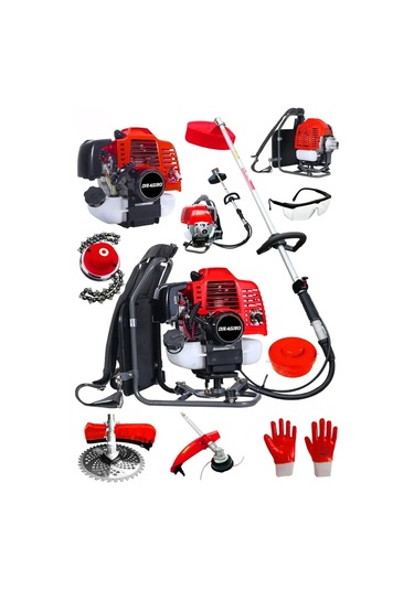 Dragro Gt9004 20 Hp Kırmızı Sırt Tipi Benzinli Motorlu Ot Çalı Tırpanı Çim Biçme Makinesi Tirpan