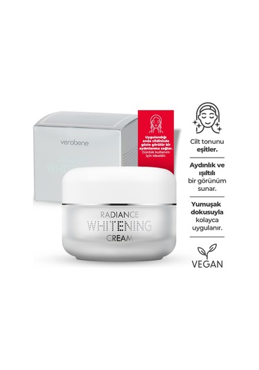 Verobene Radiance Whitening Kore Leke Karşıtı Nemlendirici Krem 50 ML
