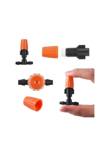 Mufunye 50 Adet Mikro Sprey Ayarlanabilir Akışlı Sulama Damlatıcıları, Bahçe Ayarlanabilir Yağmurlama Damla