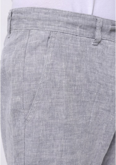 Colins Regular Fit Orta Bel Uzun Paça Erkek Keten Karışımlı Gri Pantolon Cl1074563 Q1.v2 Gra Gri