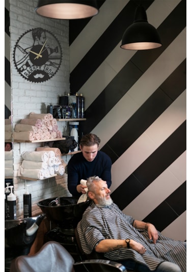 Berber Kuaför Duvar Saati Mdf Duvar Dekorasyon Lazer Kesim 32x32