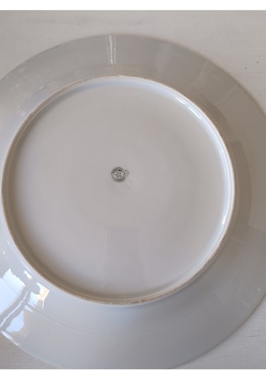 Nurantik Limoges Antika Porselen Duvar Tabağı 32 Cm