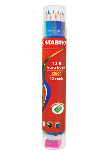 Stabilo Color Kuruboya 12'Li Plastik Tüp N 1212/77-Pt