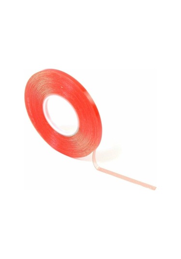 Kırmızı Şeffaf Çift Taraflı Bant 10 Mm
