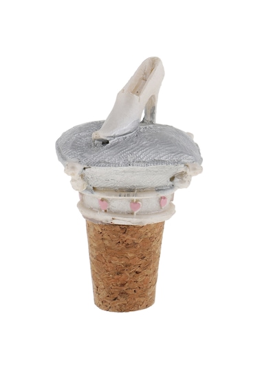 Suntek Rustik Düğün Şarap Şişesi Tıpası Topuk Çok Renkli