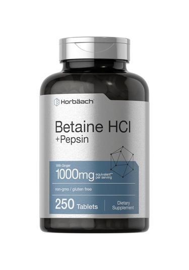 Horbach Betaine Hcl With Pepsin 1000mg 250 Tablet.usa Menşei... Aromasız
