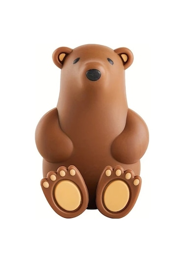 Willowhaven Bej Renk 3d Kutup Ayısı Diş Fırçası Askısı Delme Gerekmez Vantuzlu Banyo Aksesuarı Bej Renk