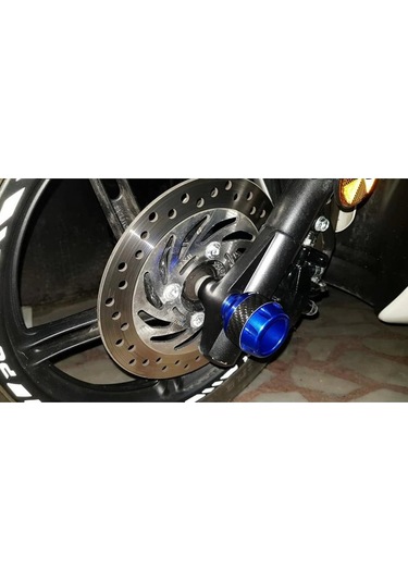 Motosiklet ,scooter Ön Teker Koruma Takozu Karbon Detaylı Laciver