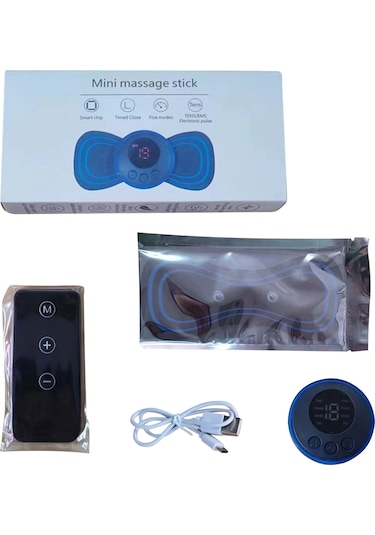 Moveevo Servikal Masaj Aleti Mini Masaj Aleti Mikro Akım Boyun Masaj Aleti Taşınabilir Masaj Yaması Omuz Ve Boyun Masaj Aleti Siyah