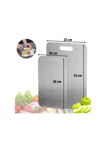 River World Paslanmaz Çelik 2 Boyutta Kesme Panosu Çok Renkli