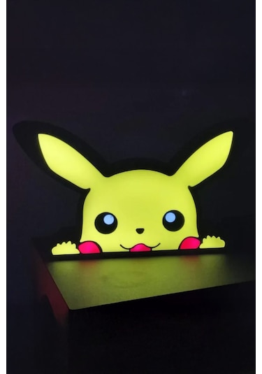 Pikachu Tasarımlı Gece Lambası Çok Renkli