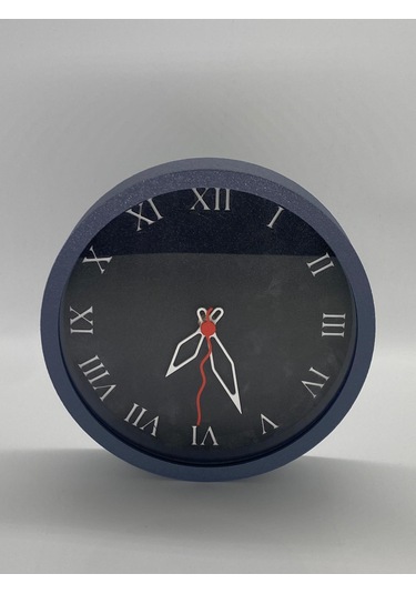 Roma Rakamlı Şık, Klasik Siyah Ve Siyah Kasa Duvar Saati Siyah