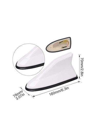 Noktaoto Tüm Araçlara Uyumlu Silikon Tabanlı Shark Köpekbalığı Fin Anten