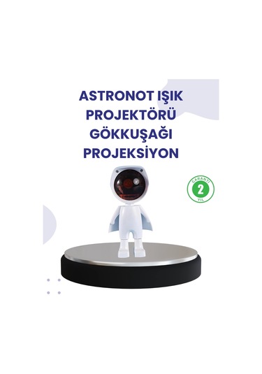 Bfs Dekoratif Gün Batımı Işığı Astronot Figürlü Çok Renkli