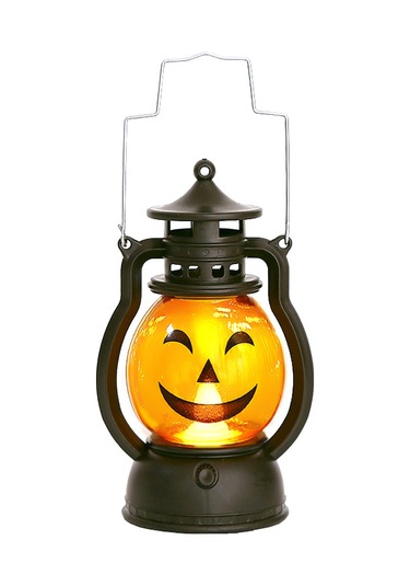 Youtek Halloween Dekorasyon Led Kıvırcık Feneri, Dayanıklı Plastik Kabak Şekli, Taşıma Kancası, Parti Ve Festival Işıklı Aksesuarı Diğer