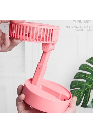 Geri Çekilebilir Ve Katlanabilir Taşınabilir Mini Fan Usb Şarj Akıllı Kişisel Aracı J763ny Pembe