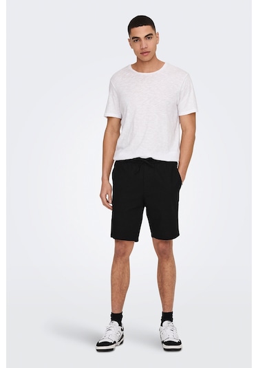 Only & Sons Only&sons Onslınus 0007 Cot Lın Sho Siyah Erkek Şort Siyah