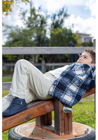 Smart Walker High Top Süper Mat Lacivert Barefoot Çocuk Bot-süper Mat Lacivert