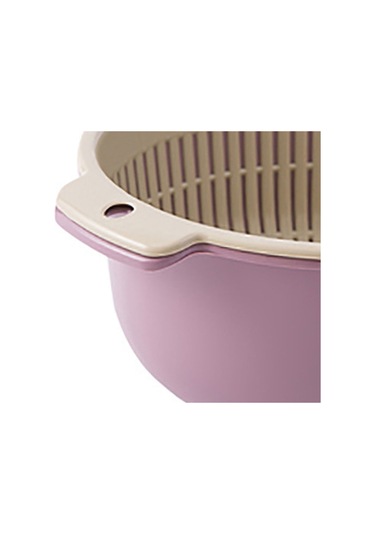 Konesam Küçük Boy Çift Katlı Mutfak Süzgeci Seti - Yiyecekler İçin Yıkama, Süzme Ve Saklama Plastik Sepetler Diğer