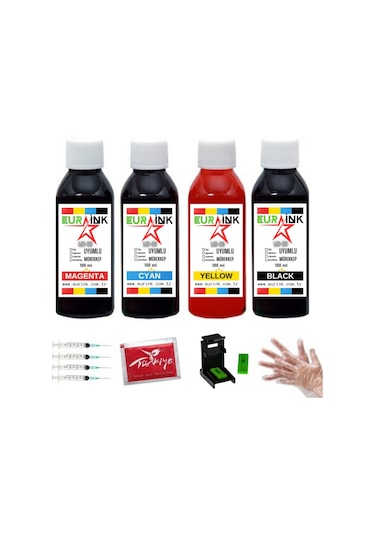 Hp Deskjet 3050a / 3510 Yazıcı Uyumlu Dolum Seti 4 X 100 Ml