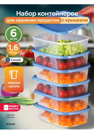 Mıtbah Yemek Kabı Seti 6 Parça 1,6 Lt 179818769 Mavi