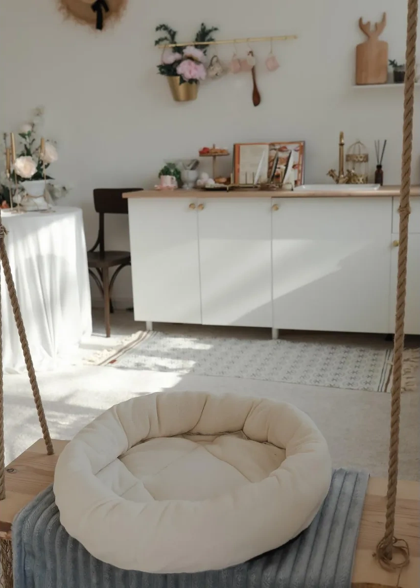 Mercity Kediler İçin Yumuşak Yuvarlak Yatak 45x45 Cm 255600863