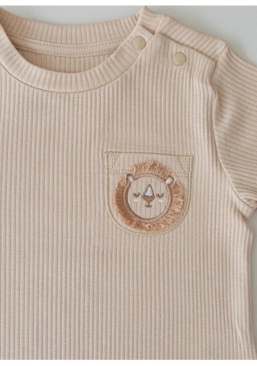 Organik Lion Head 2'li Takım Bej Bej