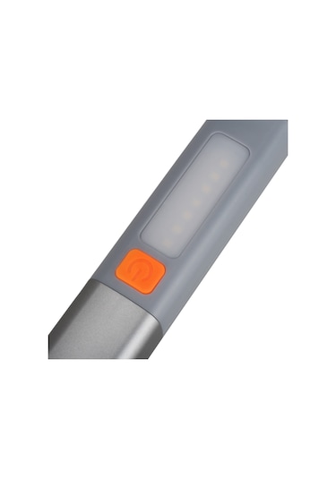 Usb Şarjlı El Feneri 800 Lümen Kamp Lambası Yan Led Özellikli Klipsli Gri