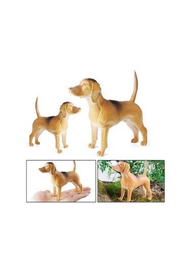 4 Parça Köpekler Figür Oyun Seti Poodle Cocker Dalmaçyalı Labrador Hayvan Figürü
